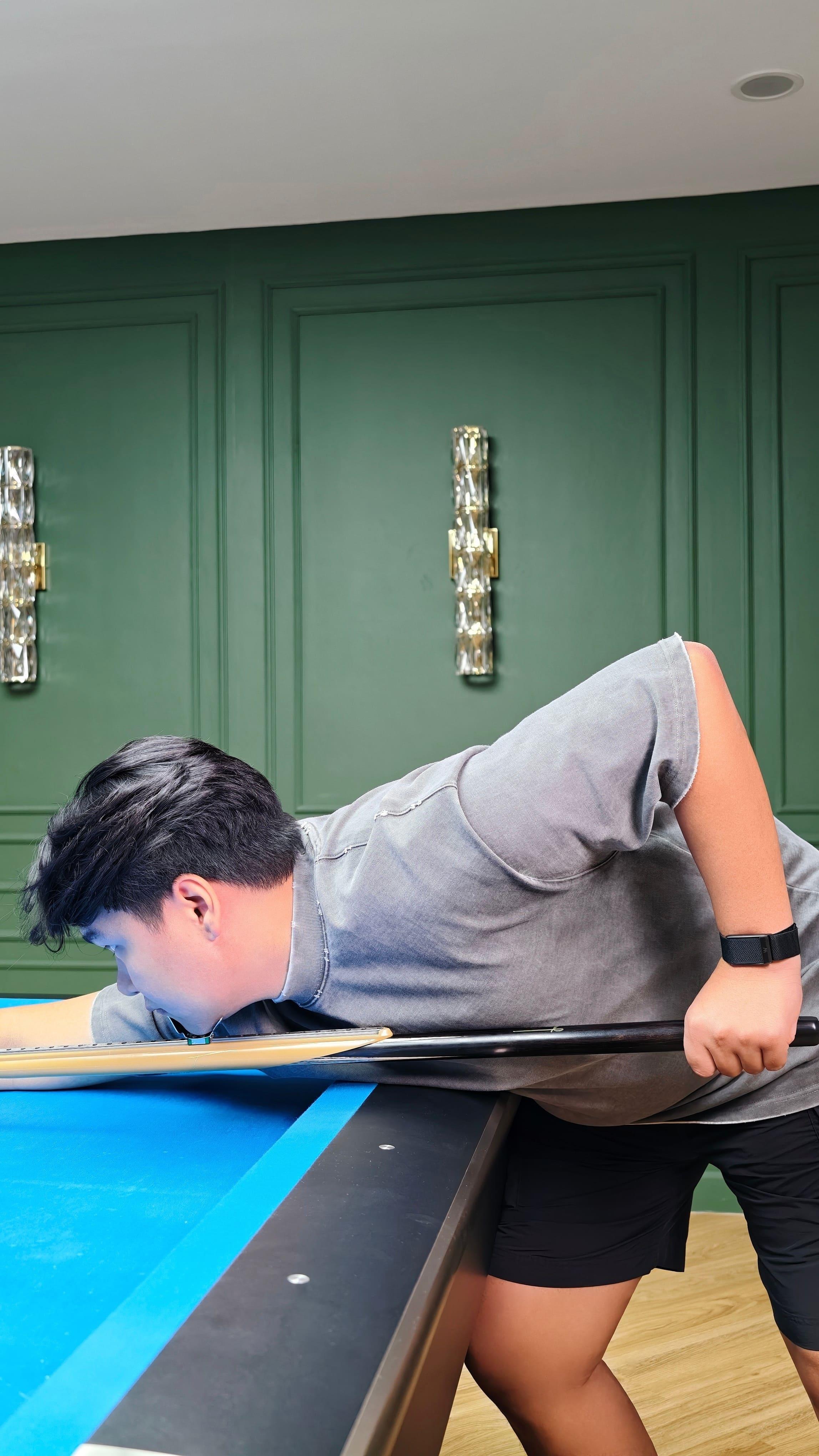 ใช้งานSnooker i cueจริงบนโต๊ะ